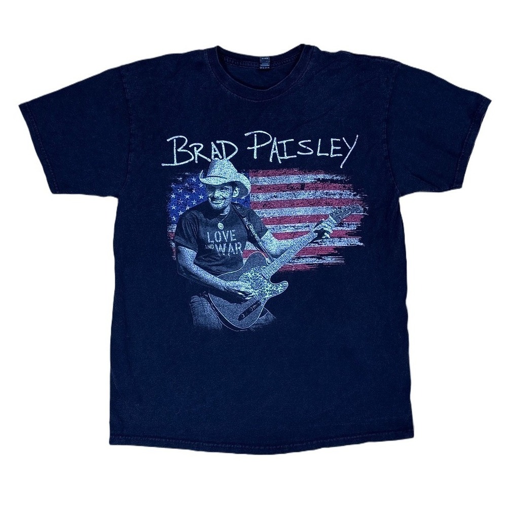 Brad Paisley Weekend Warrior World Tour T-Shirt Mens M Black Excellent Graphic